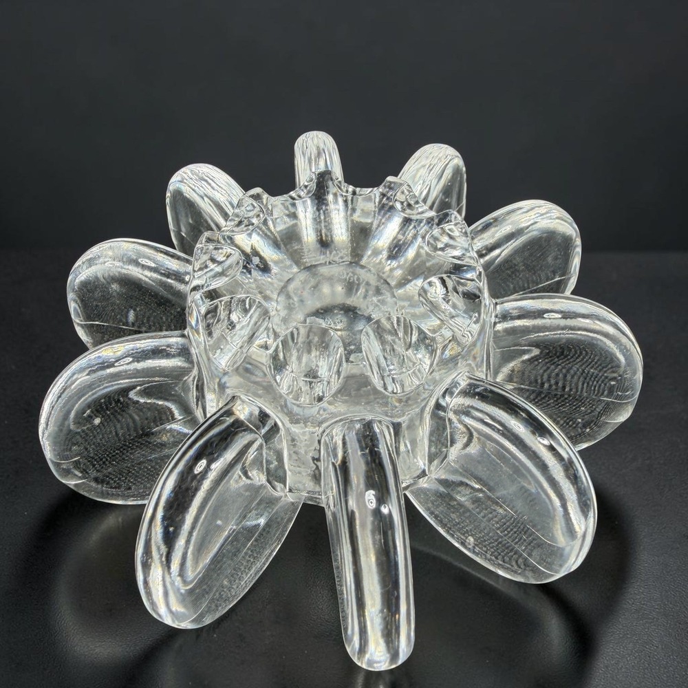 Rosenthal‎ Studio Line Flower Disc Crystal Taper Candle Holder Germany BC26